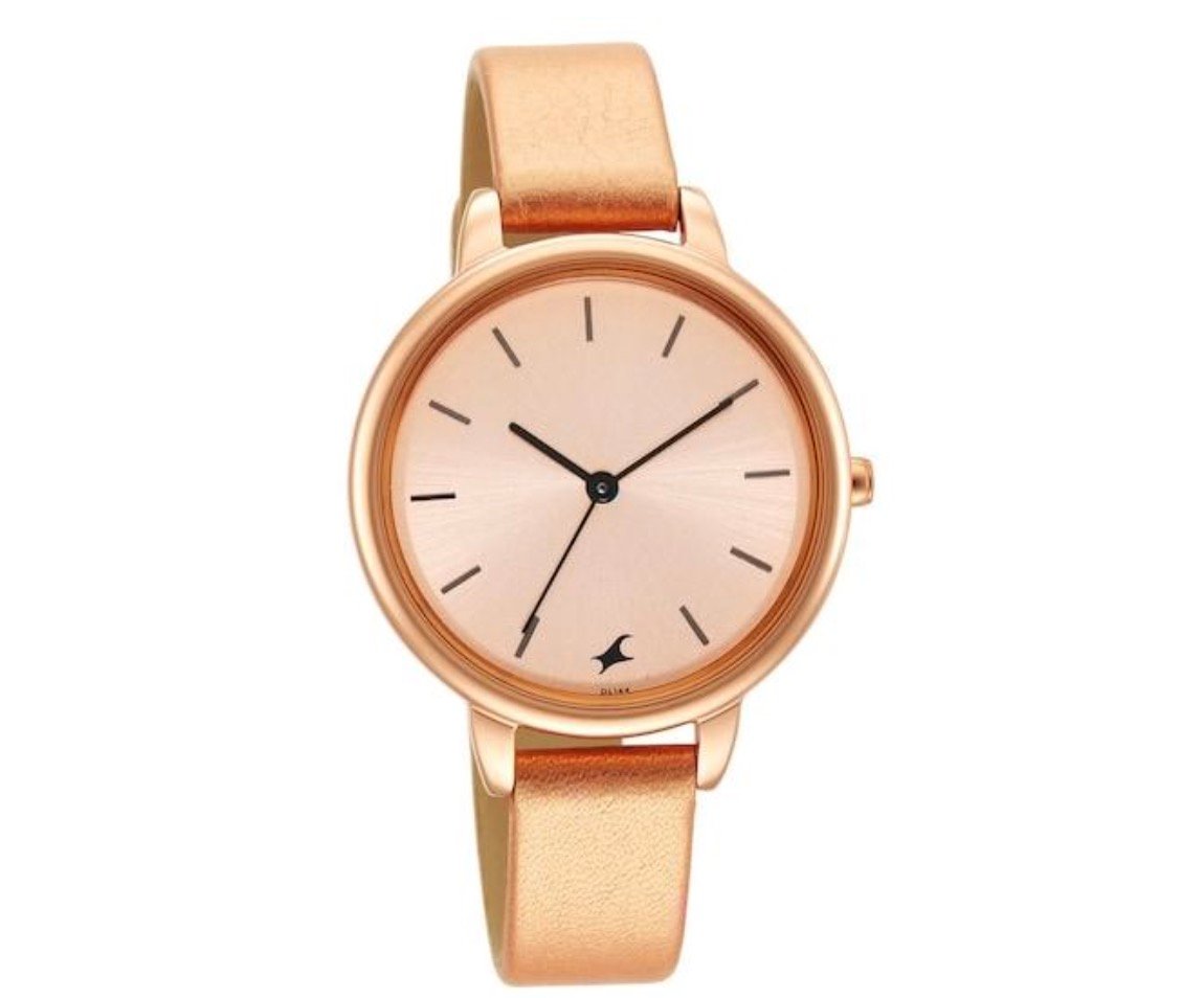 elegant in rose gold girls watch