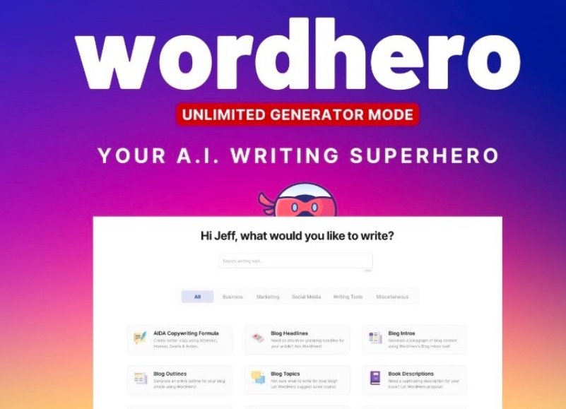 WordHero - AI Content Writer Appsumo