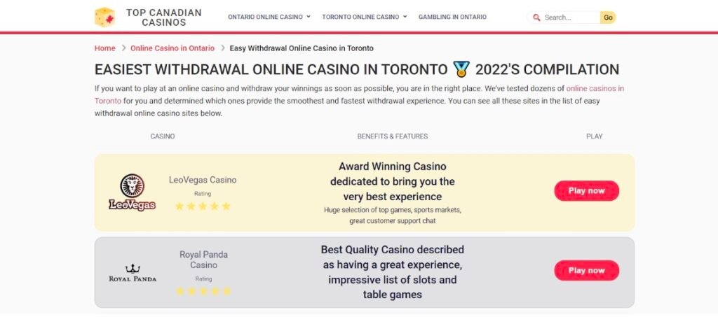 top canadian casinos