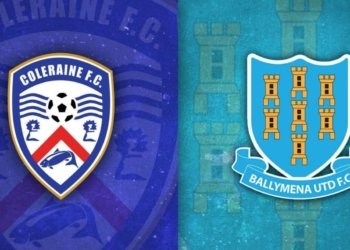 coleraine ballymena united derby match football