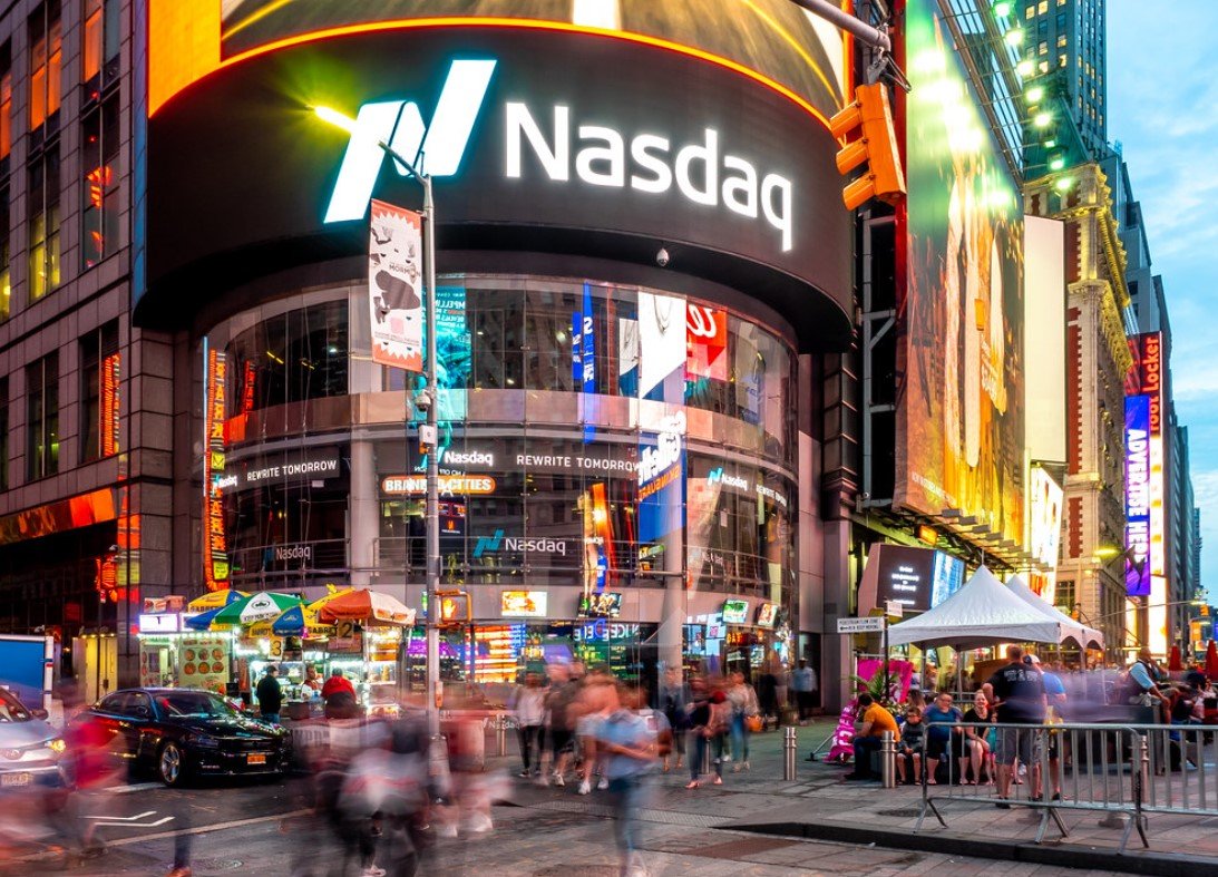 Nasdaq stock market trading screen