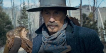 Kevin Costner filming Horizon American Saga