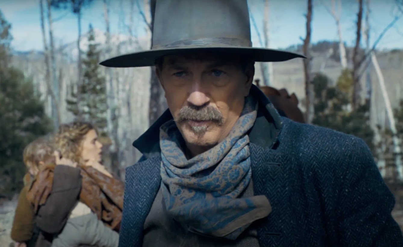 Kevin Costner filming Horizon American Saga