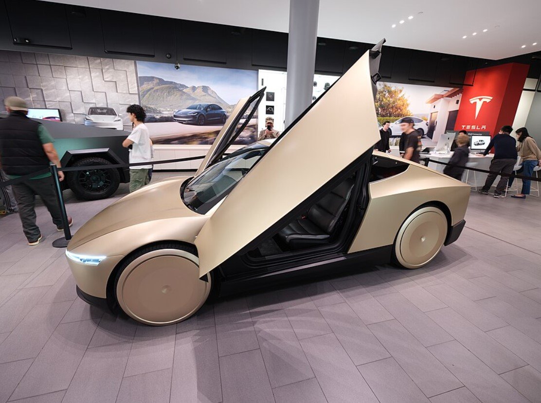 Tesla robotaxi concept car Cybercab