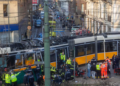 Milan tram derails on Vittorio Veneto Street