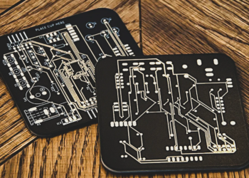 electronic circuit board coaster