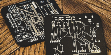 electronic circuit board coaster