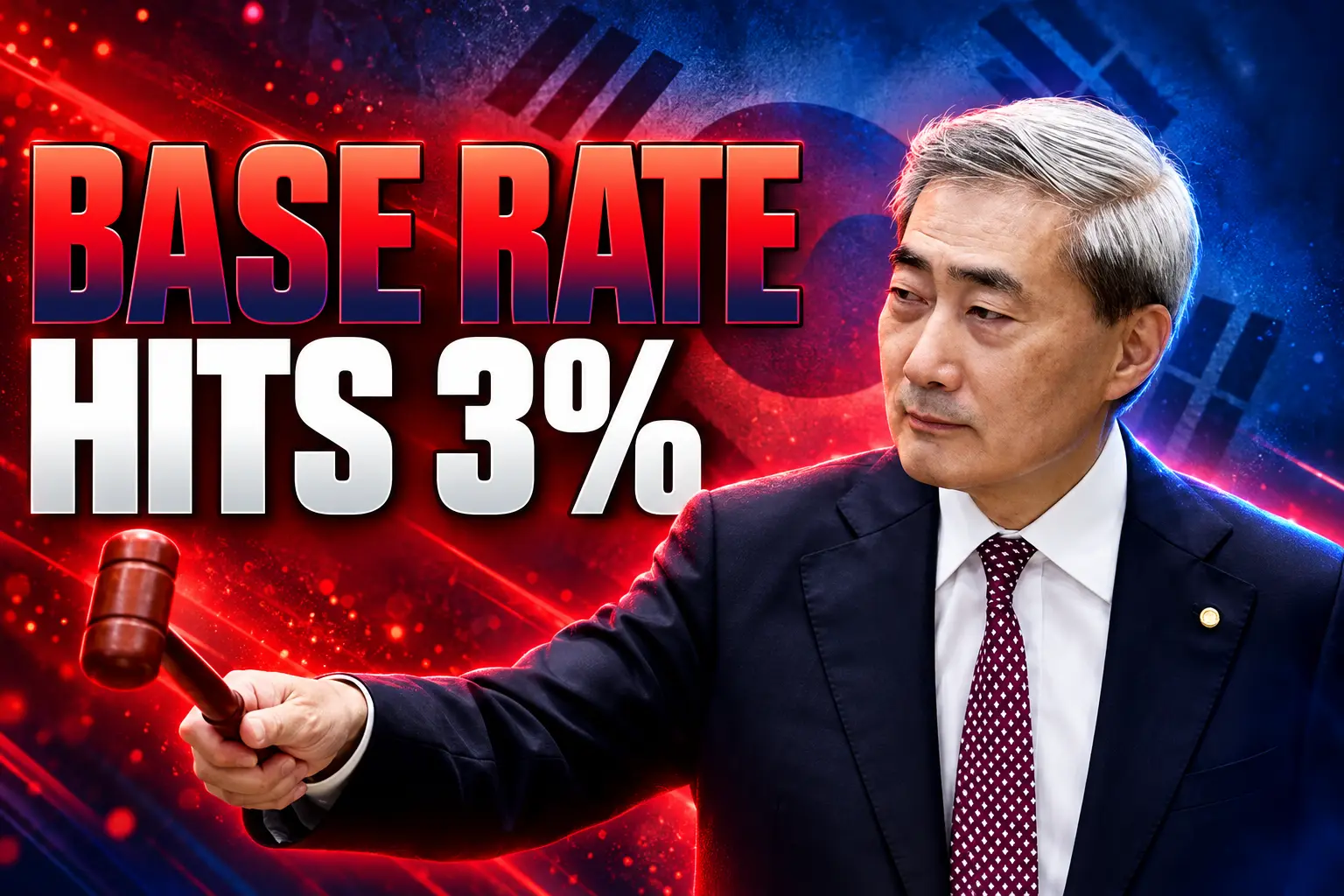 Bank of Korea base rate hits 3 percent Shin