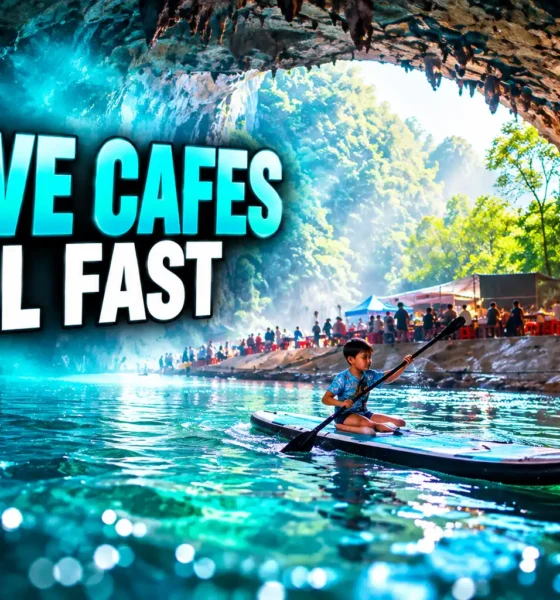 Guizhou cave cafes fill as paddle tickets sell