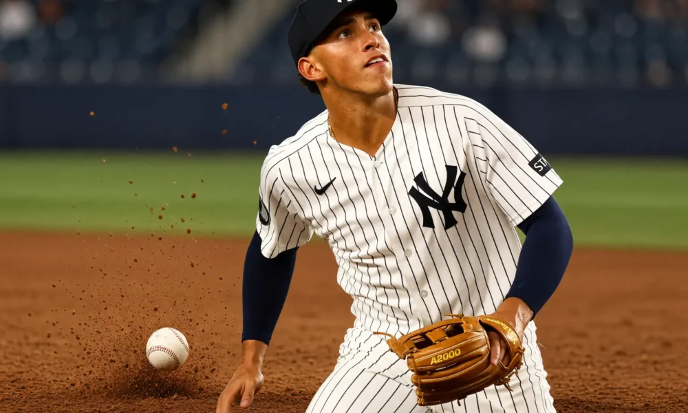 George Lombard Jr six straight errors Yankees shortstop