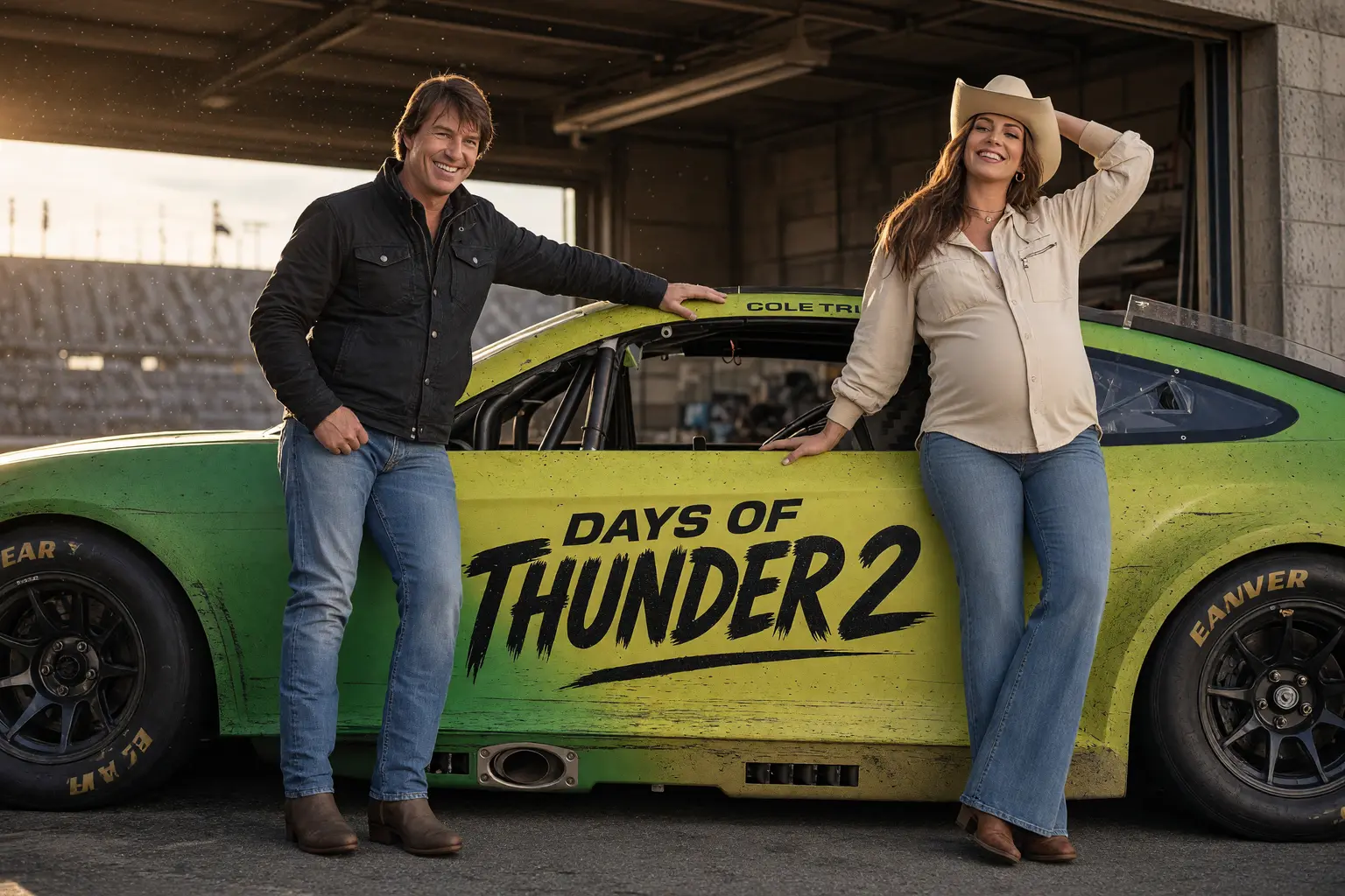 Tom Cruise Anne Hathaway Days of Thunder 2 Daytona car