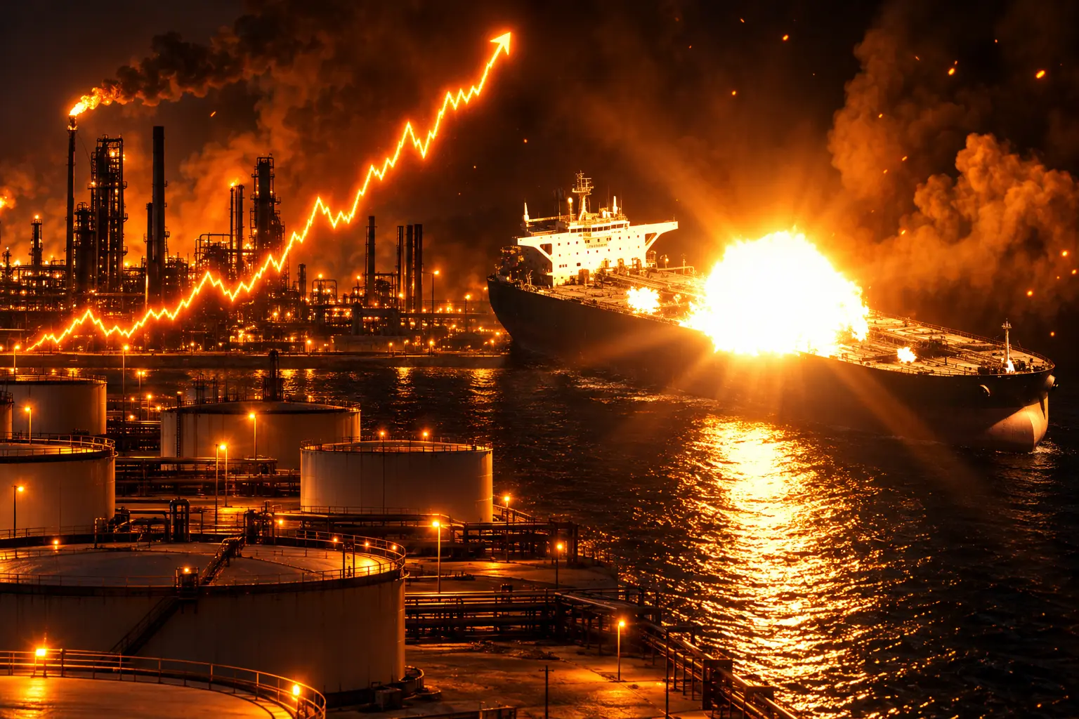 Brent crude nears $100 after Saudi strikes