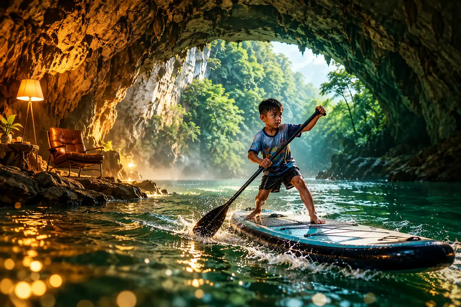 Guizhou cave cafes fill as paddle tickets sell