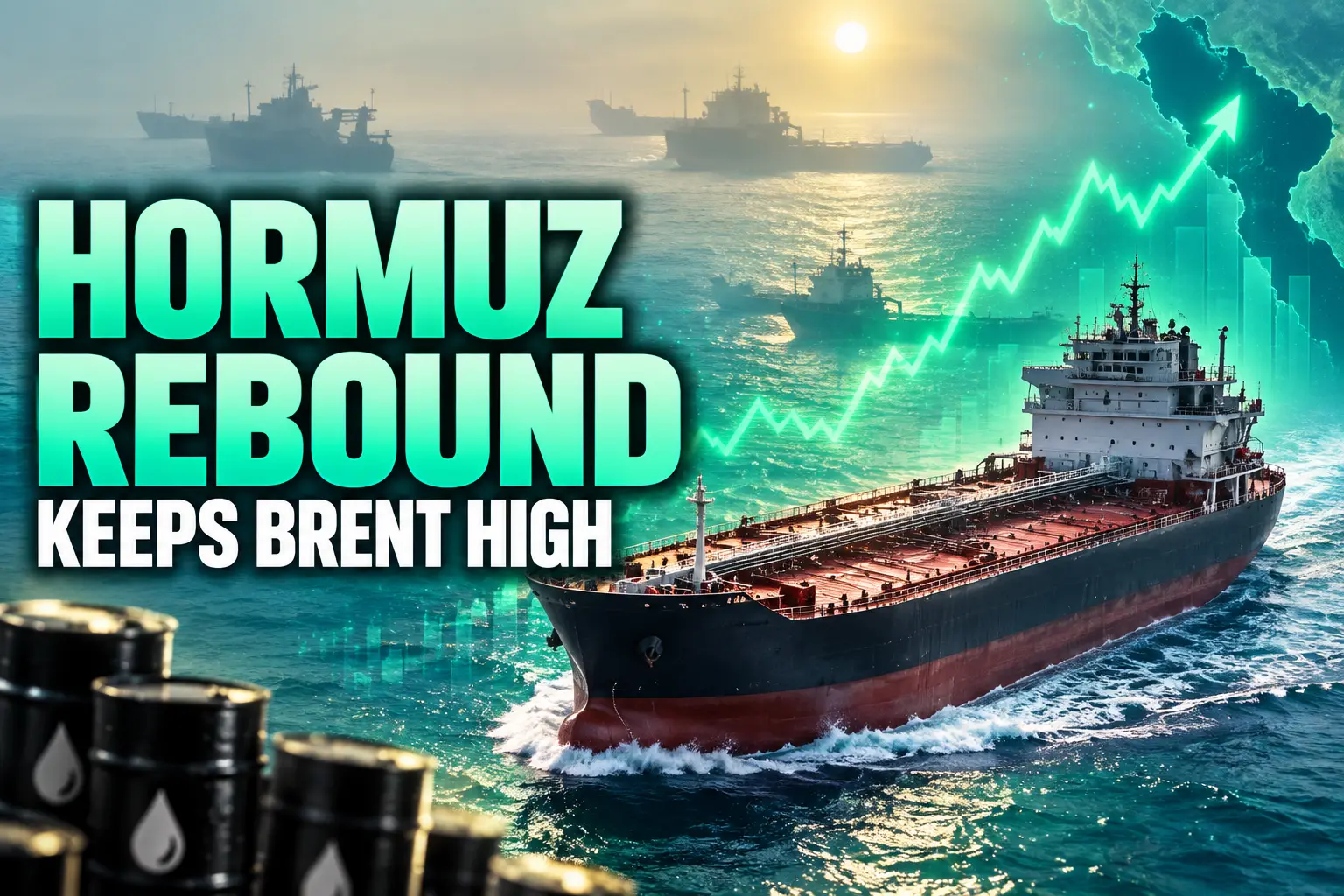 Gulf oil exports recovery Hormuz Brent still high