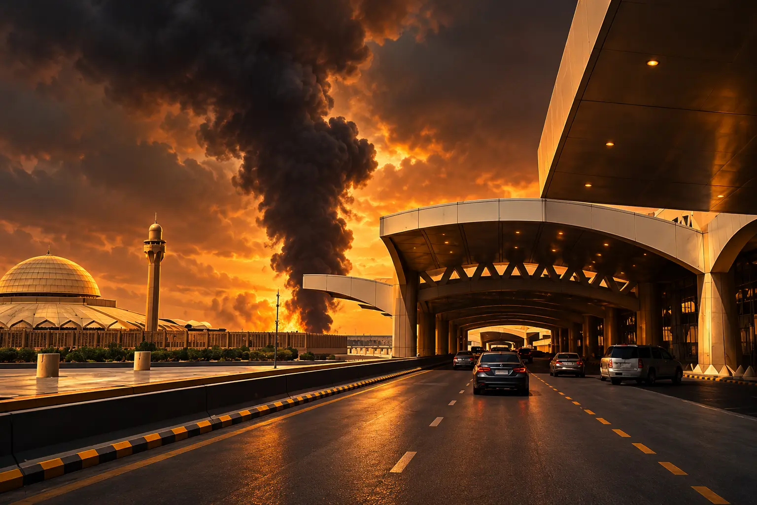 King Khalid International Airport Riyadh closed after Houthi strike